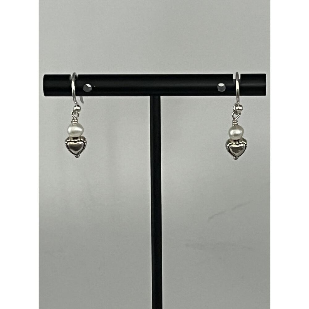 Nadine Leo Mississippi River Pearl Co Sterling Silver Pearl Earrings